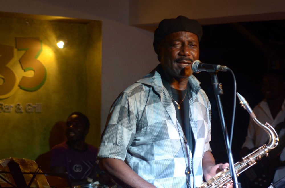 Ambolley at the 223 Jazz Club in Accra (Eyre, 2013)