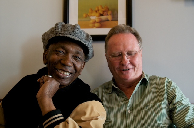 Simon Bright and Thomas Mapfumo in NYC for Debut of Bright's film "Robert Mugabe... What Happened?"